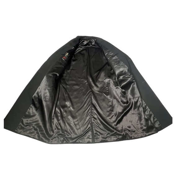 VTG Barron Anderson Black 100% Lambs Wool Overcoat - Picture 4 of 9